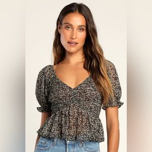 lulus floral crop top
